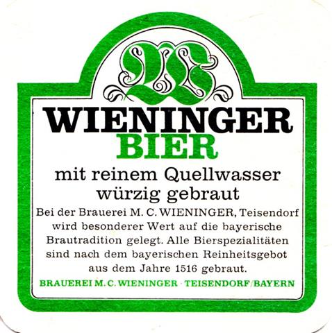 teisendorf bgl-by wieninger bier 1a (quad185-grüner rahmen u gerade)
